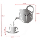 Horloge Murale forme Bouilloire -Silver