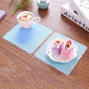 Lot de 5 couvercles plat en Silicone 18x18cm-Bleu ciel