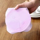 Lot de 5 couvercles plat en Silicone 18x18cm-Rose