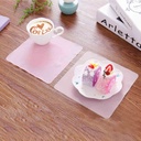 Lot de 5 couvercles plat en Silicone 18x18cm-Rose