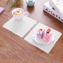 Lot de 5 couvercles plat en Silicone 18x18cm-Blanc