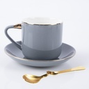 Service à café au lait pour 6 personnes - 22 pièces - Gris