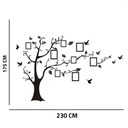 Sticker Murale Family Photo Frame Tree 175x230cm -Noir