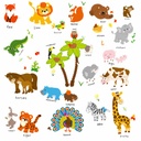 Sticker Murale Animaux 68x126cm