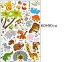 Autocollant Murale 72 Stickers Thème Animaux