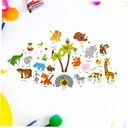 Autocollant Murale 72 Stickers Thème Animaux