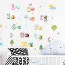 Autocollant Murale 39 stickers Chiffres et Animaux