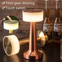 Lampe de Table Sans Fil Rechargeable Tactile Bronze 21X9cm 