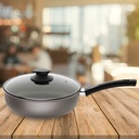 Winox sauteuse avec couvercle Ø18 série VOLCANO - 6 couches - Gris