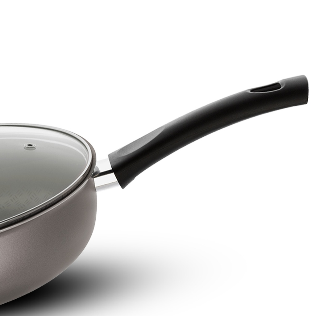 Winox sauteuse avec couvercle Ø18 série VOLCANO - 6 couches - Gris