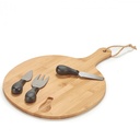 Planche à  Fromage en bambou  36x26 cm +Ustensiles 