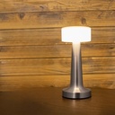 Lampe de Table Sans Fil Rechargeable et Tactile En Gris 21x9 cm 