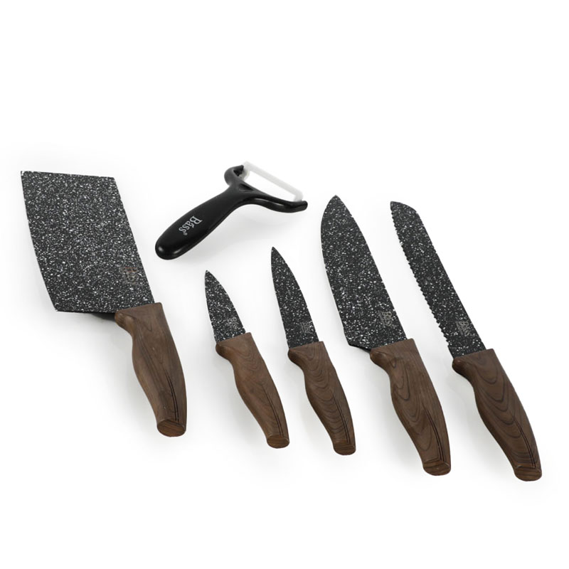 Kit Couteaux 6 Pièces Bass -Marron