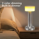 Lampe de Table Sans Fil Rechargeable et Tactile En Gris 21x9 cm 