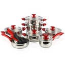 Service Inox Hascevher 18 pièces Rouge