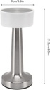 Lampe de Table Sans Fil Rechargeable et Tactile En Gris 21x9 cm 
