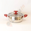 Service Inox Hascevher 18 pièces Rouge