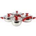 Service Inox Hascevher 18 pièces Rouge