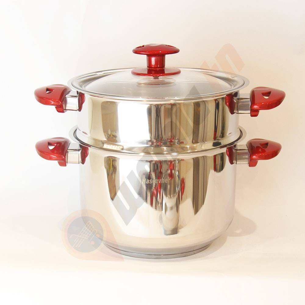 Service Inox Hascevher 18 pièces Rouge