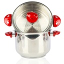 Service Inox Hascevher 18 pièces Rouge