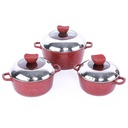 Service Granit 26 pièces Golden wings-Rouge