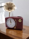Horloge Réveil Style Gramophone 11.5 x 8 cm
