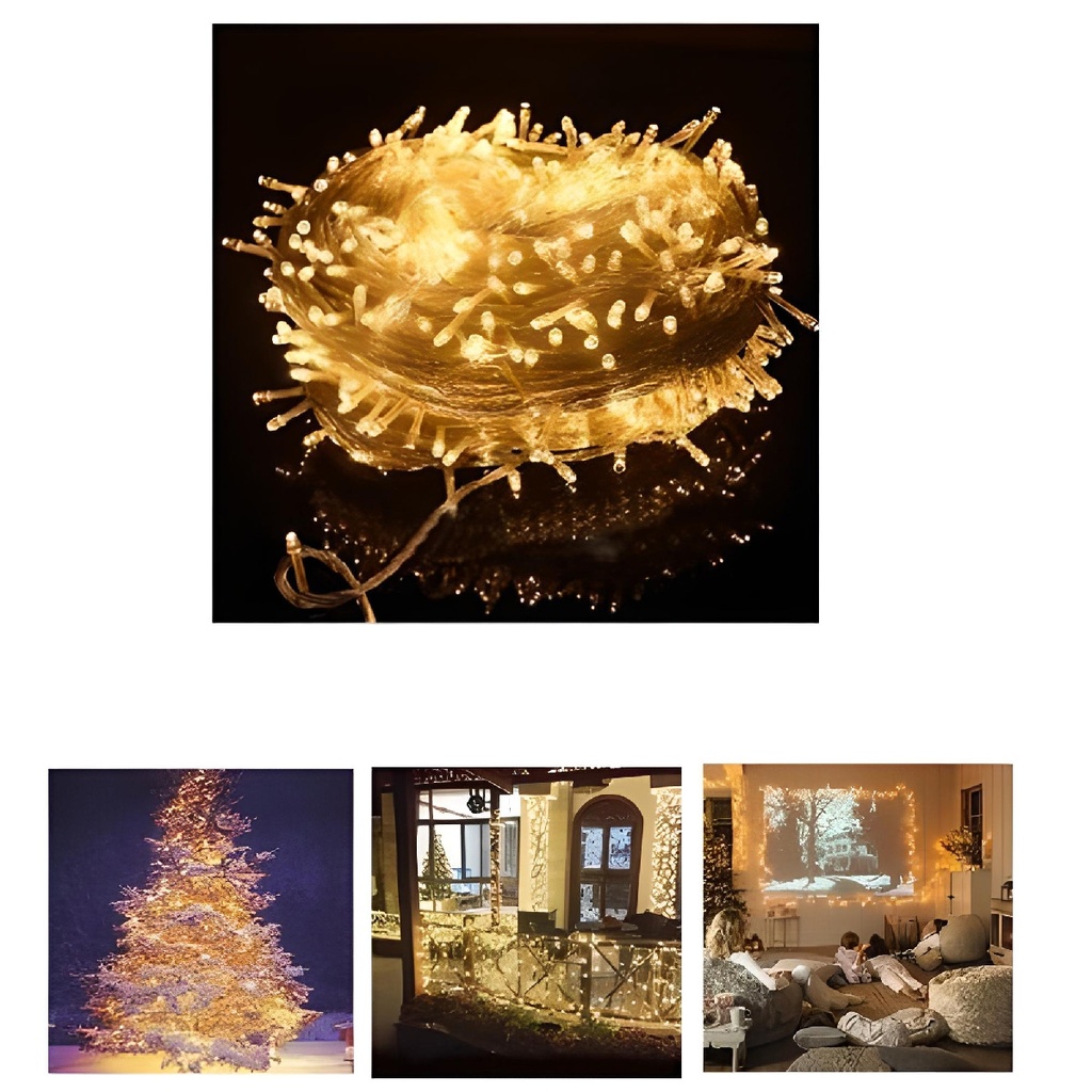 Guirlande Lumineuse Décorative En Jaune 10 Mètres 