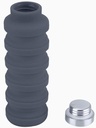 Bouteille d'Eau Rétractable en Silicone - 500ml, Portable et Pliable, Sans BPA-Gris