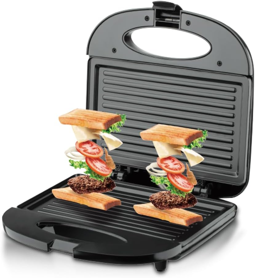 PROVA Appareil de Cuisson 4 en 1 : Panini, Gaufre, Zouza, Maamoul - PE-910 (750W)
