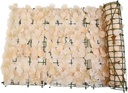 Mur de Fleurs Artificielles en Saumon – Rouleau de 3x1 mètre en Plastique 