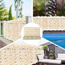 Mur de Fleurs Artificielles en Saumon – Rouleau de 3x1 mètre en Plastique 