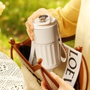 Thermos à Café avec Affichage Numérique de la Température , en Acier Inoxydable 450 ml-Blanc