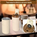 Thermos à Café avec Affichage Numérique de la Température , en Acier Inoxydable 450 ml-Marron