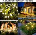 Lot De 8 Lampes de Jardin Solaires à LED Blanches Chaudes