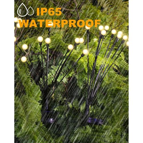 Lot De 8 Lampes de Jardin Solaires à LED Blanches Chaudes