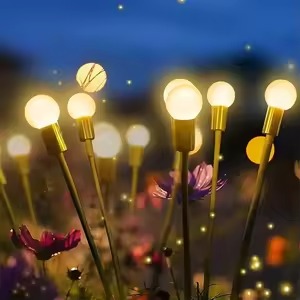Lot De 8 Lampes de Jardin Solaires à LED Blanches Chaudes