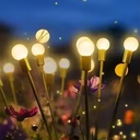 Lot De 8 Lampes de Jardin Solaires à LED Blanches Chaudes