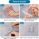 Pack de 5 Paires de Crochets Muraux Auto-Adhésifs Imperméables
