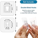 Pack de 5 Paires de Crochets Muraux Auto-Adhésifs Imperméables
