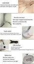 Arbre Artificiel Rechargeable Avec Branches Réglables En Perles 