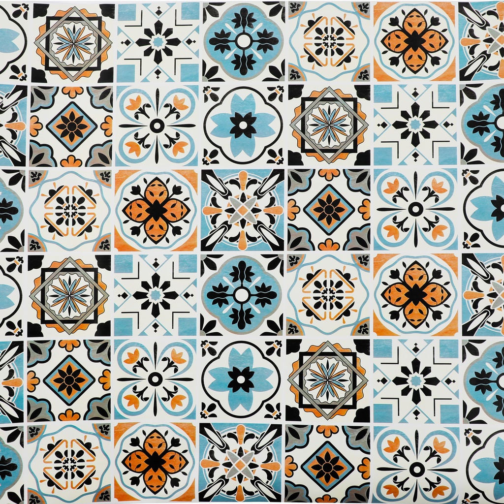 Papier Peint Autocollant avec Motifs Patchwork en Vinyle 60 cm x 5 m