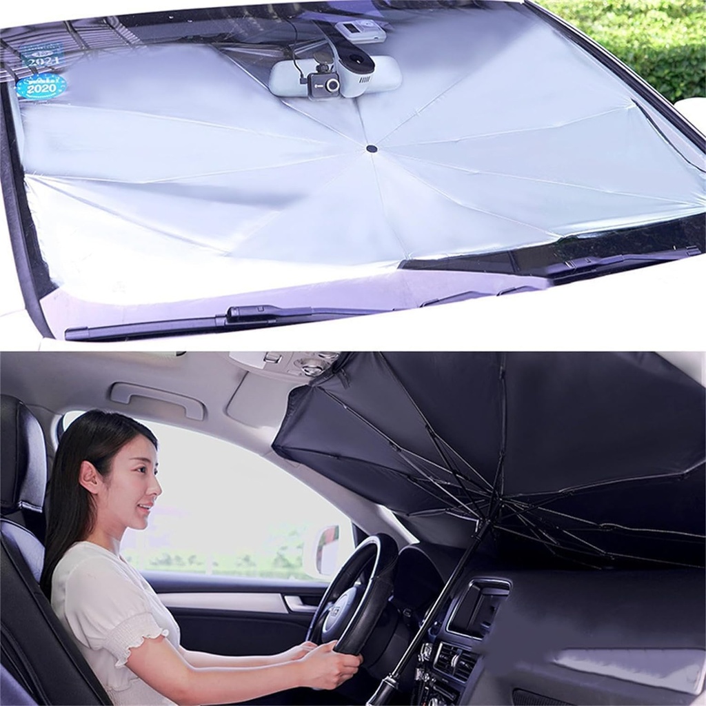 Pare-Soleil Forme Parapluie Pliable Pour Pare-Brise De Voiture
