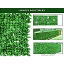 Mur Végétal Artificiel Haute Qualité Vert Vif Naturel En Rouleau 1 x 3 Mètres
