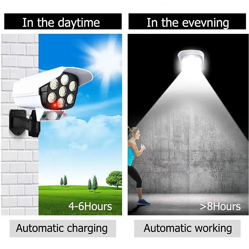 Projecteur Solaire Avec Capteur De Mouvement Forme Caméra De Surveillance