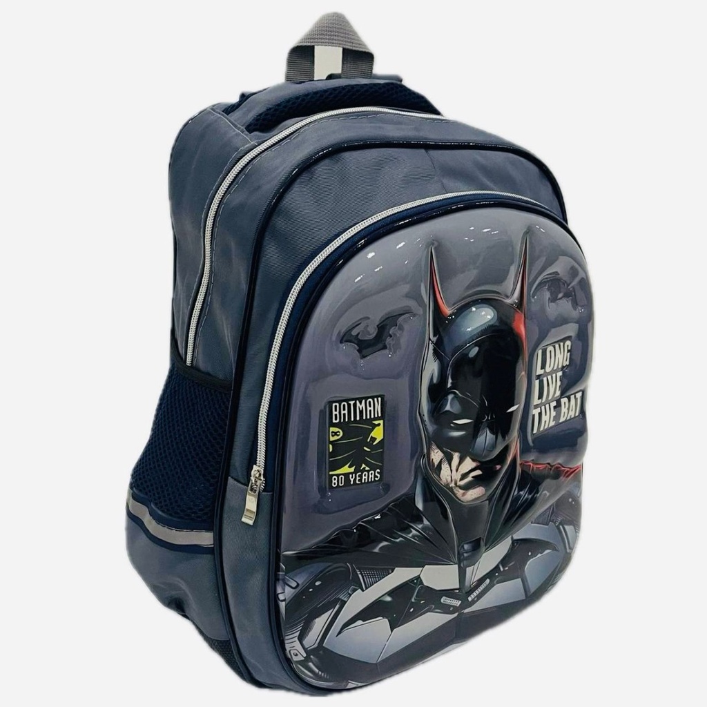 3 en 1 Cartable Garçon Avec Sac Repas et Trousse à Crayons Motif Batman