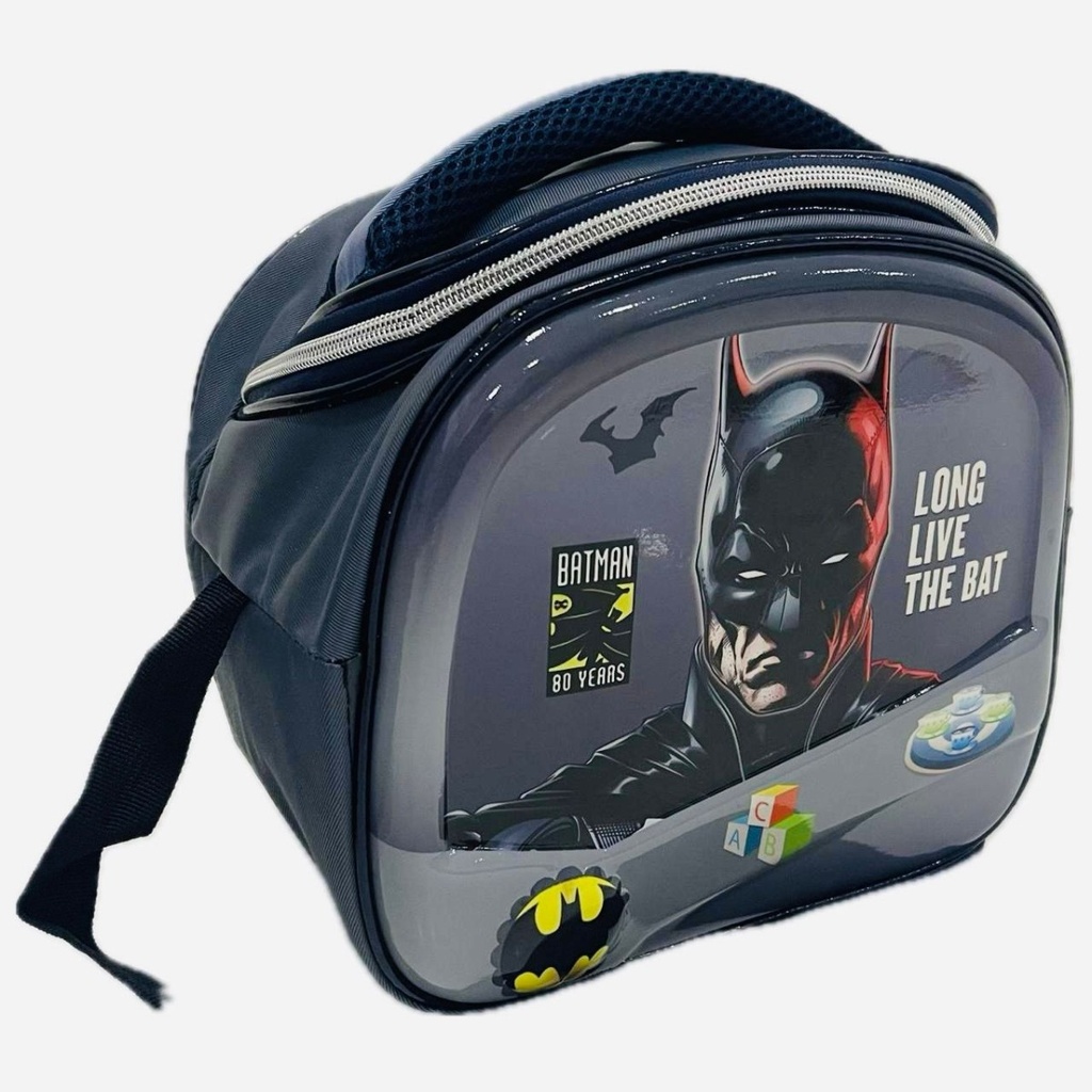 3 en 1 Cartable Garçon Avec Sac Repas et Trousse à Crayons Motif Batman