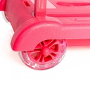 Chariot Sac à Dos Support Cartable Avec Roulettes Universel-Rose