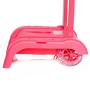Chariot Sac à Dos Support Cartable Avec Roulettes Universel-Rose