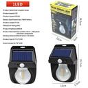 Applique Murale Lampe Solaire En Tungstène Avec Détecteur de Mouvement étanche 