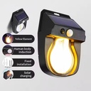 Applique Murale Lampe Solaire En Tungstène Avec Détecteur de Mouvement étanche 